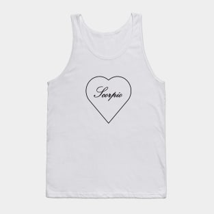 Scorpio Zodiac Heart Tank Top